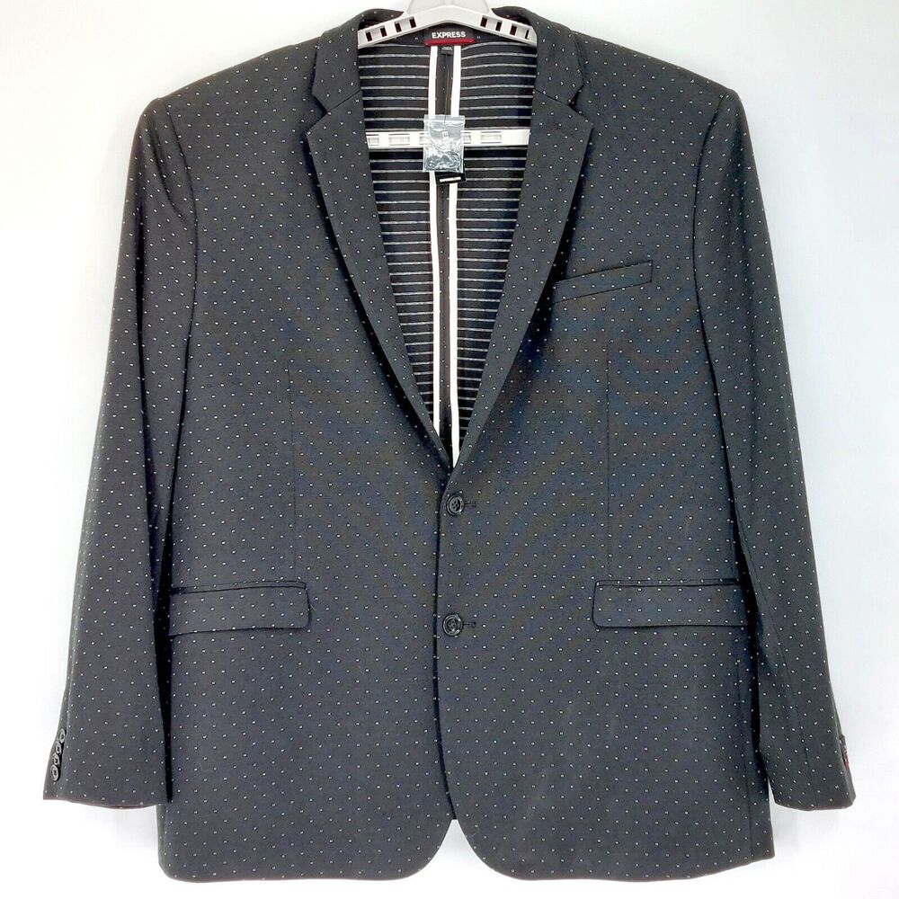 Express Performance Slim Jacket Sz XXL Black Sports Coat Stretch Blazer $198
